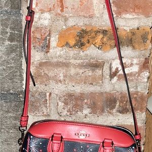 Coach purse fireworks! 9” x 4.5” x 7.5” with 22” long strap